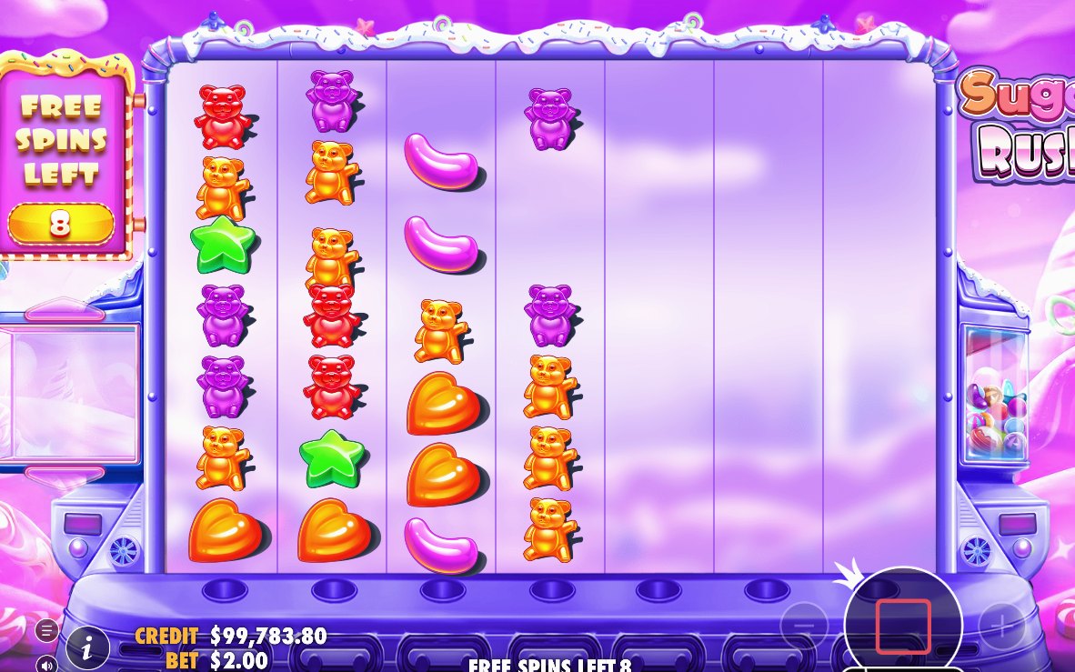 Free spins där CREDIT står still till rundans slutskärm